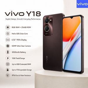 vivo | 2026 new VIVO Y18 4G Smartphone 8GB+256GB Helio G85 6.56 90Hz Display 50MP Camera 5000mAh Battery IP54 Dual SIM Global