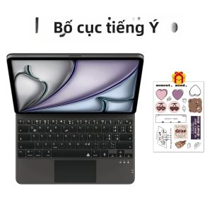 READ YYEAH Vỏ Bàn Phím Có Đèn Nền Magic Dành Cho iPad 10th 11th A16 2025 Air 6 Pro 11 12.9 13 Air 4 5 10.9 Bluetooth Tự Động Ngủ/thức PU Vỏ Máy Tính Bảng Dành Cho Doanh Nghiệp