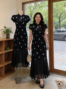 Elegant Slimming Chinese Style Cheongsam Dress