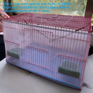 Bird Cage Splash-Proof Net Parrot Square round Bird Cage Available Bird Cage Anti-Scattering Bird Cage Anti-Flying Feather Anti-Scattering Food Net Cover