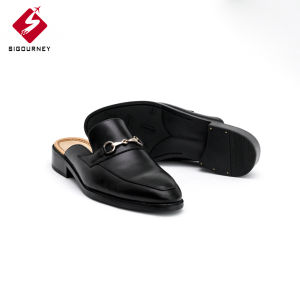 Giày Sục Nam Da Bò Cao Cấp SIGOURNEY SCC-15 Lót Da Mộc Đế Phíp Gỗ Bảo Hành 18 Tháng