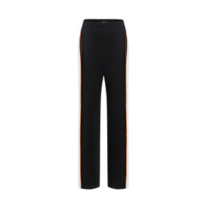 Fashion Color Contrast Black Straight-leg Sportswear Trousers