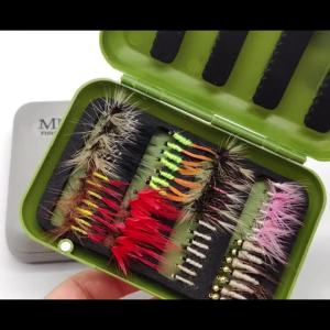 Fly Fishing Flies Kit 40-56Pcs Handmade Fly Fishing Gear With Dry/Wet Flies Streamers Fly Assortment Trout Bass Flies Set