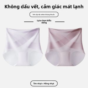 MiiOW | Quần lót nữ Ice Silk High Waist Abs Slimming Summer Strong Tummy Control Butt Lifting Shape Ice Silk Triangle Shorts
