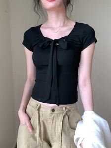 GEBEISHANG | Elegant and Slimming Round Neck Short Sleeve T-shirt