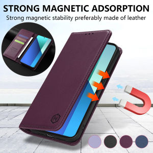 Wallet Card Slot Kickstand Magnetic Flip Leather Case For Xiaomi 17T 15T Poco X8 Pro C85 M8 Pro 5G Redmi 17C 15 15C Note 15 Pro+