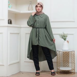 Tunik long terbaru Bahan Cringkle Premium Dress Wanita Kekinian Buat Pesta Baju Wanita Terbaru