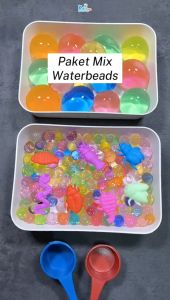 Paket Mix Waterbeads - Mainan Sensori Montessori / Water beads Jumbo Growing Animal Binatang Rendam Gayung Mini