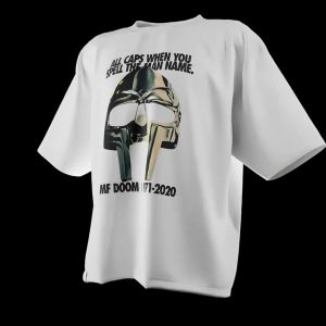 Kaos Berkualitas Tinggi MF DOOM: Baju Vintage Pria & Combed 24s Phrase Prints