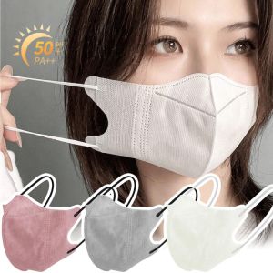 SunVeil【Local Stock】10Pcs Hot Sale Nonwovens 3D Fish Mask Breathable Anti-UV Sunscreen Mask Face Veil Outdoor Sports