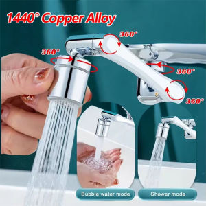 Universal Metal Copper Kitchen Faucet Aerator Extender 1080° Rotation Spray Head Tap Extension 360° Sink Sprayer  Water Saving