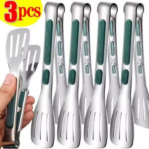 Non Slip Stainless Steel Food Tongs / Meat Salad Bread Clip / Barbecue Grill Buffet Clamp / Cooking Tools / BBQ Kitchen Accessories