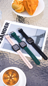 REBIRTH Jam Tangan Wanita Kasual Olahraga Mode Persegi Dial Tali Silikon Jam Tangan Cewek COD