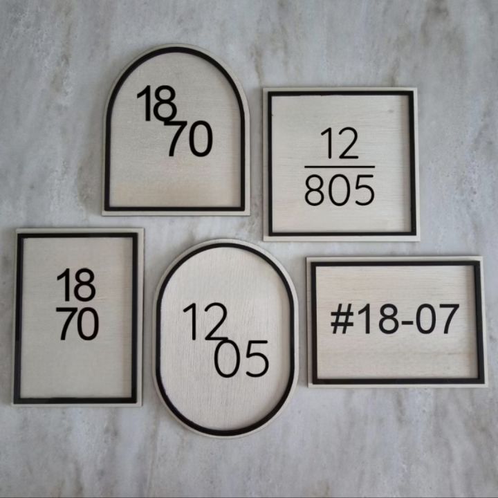 Made in SG | Customised Door Unit Number | Unit Number Signage ...