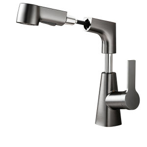 SHENYUAN | Installation-Included Pull-Down Dual Temperature Washbasin Faucet