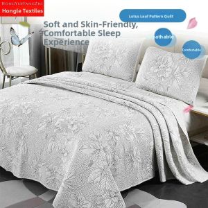 Minimal Quilted Breathable Cool Summer Bedding 3 Piece Set