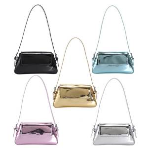 MOJOYCE Fashionable Women Cross Body Bag Bright PU Leather with Multiple Compartments for Convenience