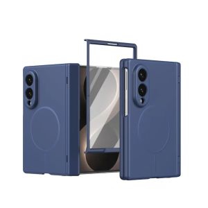 for Magsafe Magnetic Shockproof Hard PC Phone Case For Samsung Galaxy Z Fold Ultra 8 7 6 5 4 3 Front Tempered Glass Film Cover