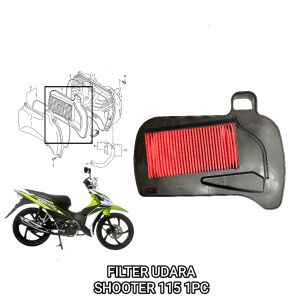 Filter Udara Shooter 115 Fi - Saringan Udara Filter Screen Air Cleaner Plug A/C Drain Suzuki Smash Fi 115 Raider J 115 Fi Full Injection Injeksi