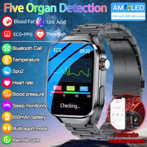 2025 New AI Intelligent Diagnosis ECG+PPG Smartwatch Health Protection Blood Lipids Uric Acid Heart Rate BT Call Smart Watch Men