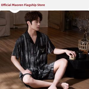 MiiOW | Ice Silk Thin Cool Short Sleeve and Shorts Pajamas