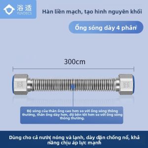 Ống Mềm Kim Loại Sóng 304 Thép Không Gỉ Ống Nước Vào Ống Nối Cao Áp Chống Nổ Cho Máy Nước Nóng Và Bồn Cầu Phụ Kiện Phòng Tắm