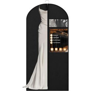 Garment Bags for Travel & Hanging Clothes 55" Suit Bag for Closet Storage Lightweight Dress Bags for Gowns Long