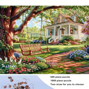 500/1000pcs for adults Jigsaw Puzzle - Challenging Large-Scale Brain Teaser with Complex Patterns Portable Box for Family Game
