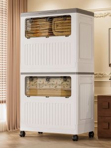 XUNHUAI | Extra Large Folding Flip-Top Storage Box with Wheels