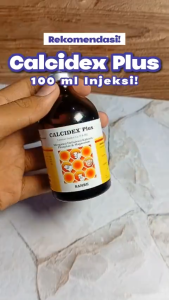 CALCIDEX PLUS 100 ML - Obat Ternak Lumpuh Atasi Hipokalsemia Hipomagnesia Sapi Kerbau Kambing Domba