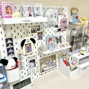 Ins Style Desktop Decoration Full Set Desktop Ornaments Book Desk Hole Board Hook No Drilling Vertical Clipable Plastic Tabletop Organizer