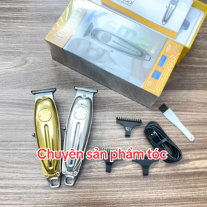 Kemei Tông đơ chấn viền KEMEI 1949 mài chuốt màu trắng công suất 8W pin lithium 1400mAh lưỡi thép không gỉ sắc bén thiết kế hiện đại giảm tiếng ồn hiệu quả