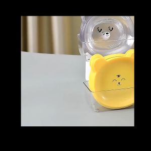 Đĩa nhựa hình gấu đựng thức ăn vặt tiện lợi đĩa nhựa trang trí decor bàn ăn có khay đựng CINDYHOME Y