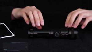 High Power LED Flashlight Super Bright Aluminum Alloy Rechargeable 26650 Battery Zoomable Flash Light for Camping
