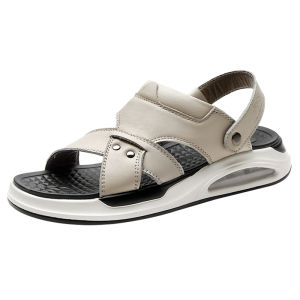 จี๊ป | รองเท้าแตะหนังวัว Jeep สำหรับผู้ชาย รองเท้าแตะชายหาดฤดูร้อน รองเท้าแตะแบบมีพื้นนุ่ม รองเท้าแตะกันลื่น รองเท้าแตะแบบเปิดหัว รองเท้าแบบลำลอง รองเท้าแตะส้นแบน