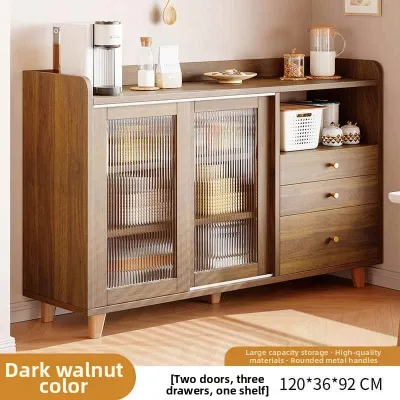 Wooden Storage Cabinet for Living Room Kitchen