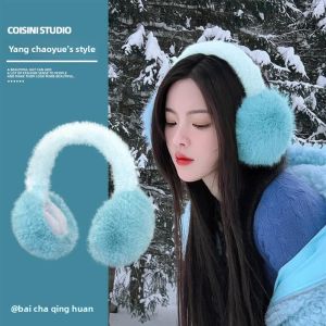 Furry Ear Muffs Womens Winter Cute Plush Ear Protection Warm Cycling Cold Resistance Trendy Ear Cover Student Essential