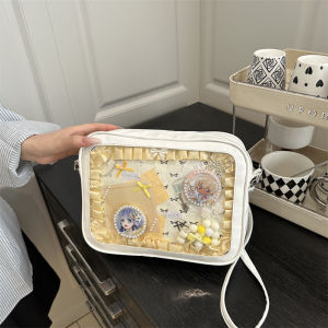 Fashionable Casual Crossbody Bag Student Single Shoulder Bag Fresh Style Japanese Ins New Model Leisure PU Leather Handbag