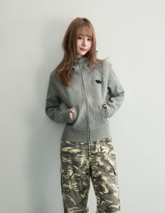 ARCG | Hooded Slim-fit Thickened Flannel Womens Hoodie Jacket Short Zipper