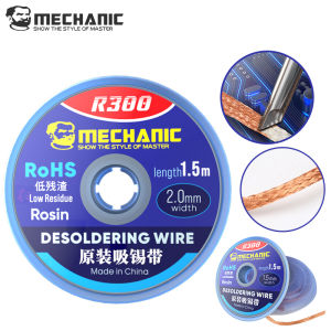 MECHANIC R300 Desoldering Braid Solder Remover Wick Wire with Suction for Tin Welding BGA Repair Flux Lead Cord Welding Tools