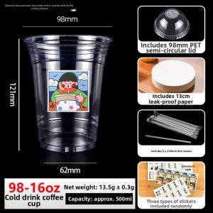 Transparent 98mm Disposable Cups