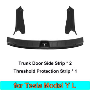 For Tesla Model Y L Juniper 2025 2026 TPE Rear Trunk Sill Plate Protector Cover Threshold Bumper M3 Side Anti-Scratch Protection