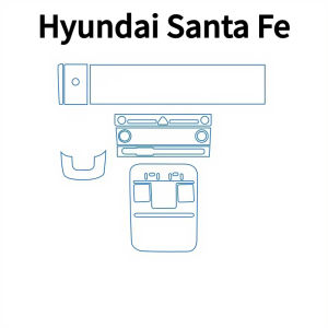 For Hyundai Santa Fe 24Models Dashboard Multimedia GPS Console Navigation Transparent Anti-Scratch Protection Film Modification