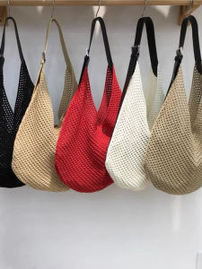 Túi Đeo Chéo Đan Xen Rỗng Phong Cách Hàn Quốc Dung Tích Lớn Túi Đi Biển Thường Ngày Túi Đeo Vai Đơn Đa Năng Túi Đeo Chéo Bằng Vải Polyester