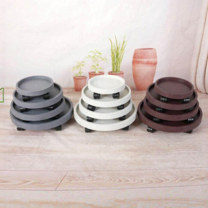 SINAIER | Rollable Plant Pot Stand with Thickened Base and Large Water Collection Tray