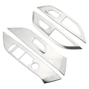 For Peugeot 2008 2020 2021 2022 2023 2024 Left Hand Drive 4pcs ABS Window Lifter Switch Button Panel Cover Trim