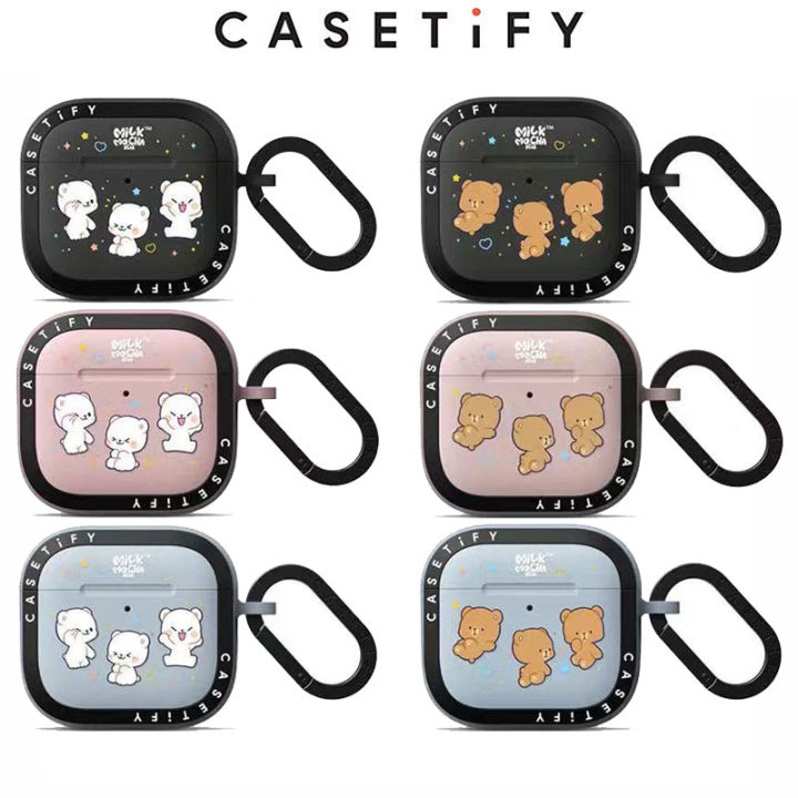 Original CASETiFY Milk Mocha Bear Earbuds Case for AirPods