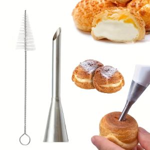 2PCS Stainless Steel Puff Mouth Cake Puff Cream Flower Squeezer Western Pastry Cake Baking Tool Framed Mouth DIY Baking Tools