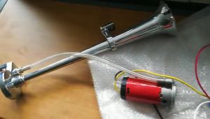 17Inch 12V 150DB Metal Single Trumpet Air Horn Tuning Train Horn With Compressor Kit Horn For Car Truck Boat Moto