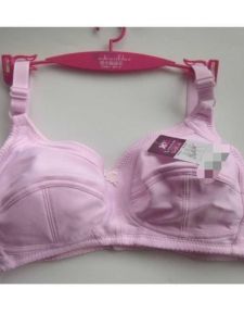 Ultra-Thin No-Sponge Bra for Middle-Aged And Elderly Mothers without Steel Ring Three-Row Buckle Fashionable Cotton Bra